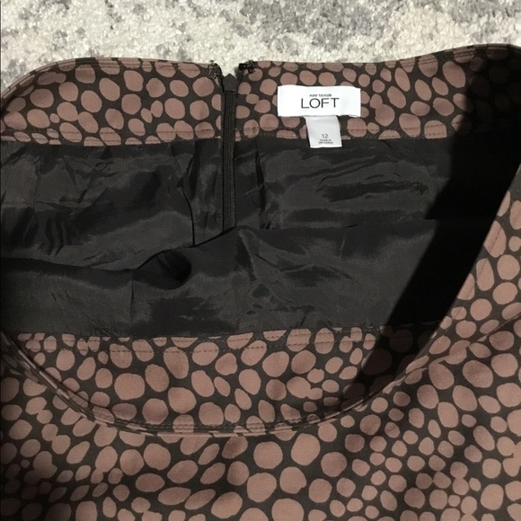 ANN TAYLOR LOFT WOMEN’s BROWN PRINT PENCIL SKIRT Size 12 - Picture 3 of 6